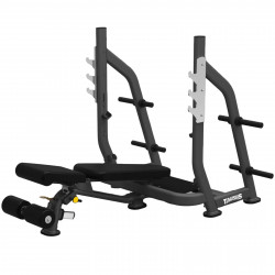 Decline view of the Taurus Elite Olympic Adjustable FID Bench.