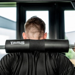 Taurus Barbell Pad - in use close up back view