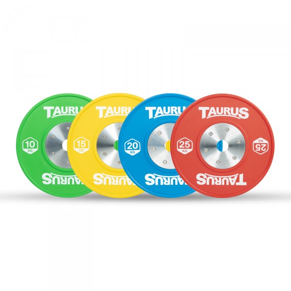Taurus Competition Olympic Bumper Weight Plates reinforced-collar