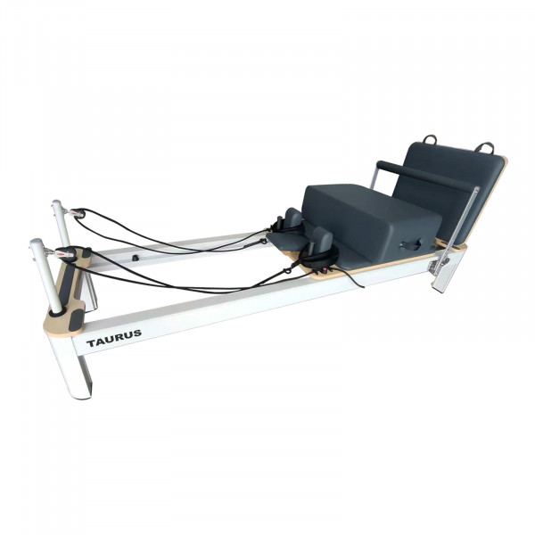 Front right angled view of the Taurus Pro Pilates Reformer
