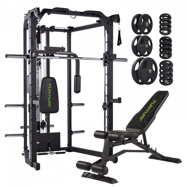 Tunturi SM80 + UB80 Bench + 115kg Cast Plates