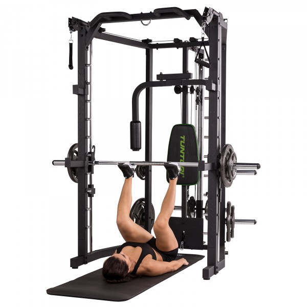 Tunturi SM80 Smith Machine - leg press in use
