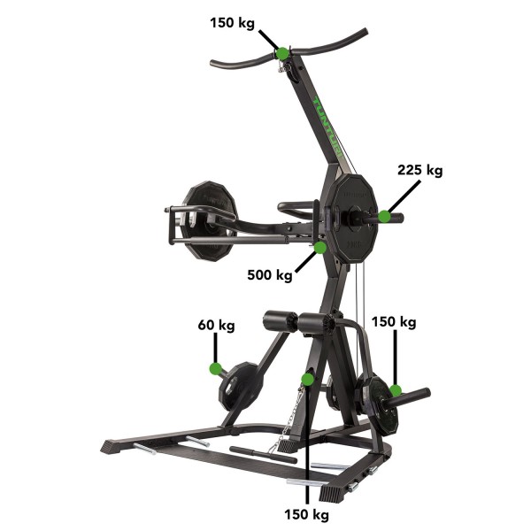 Tunturi WT85 Multi Gym - Dimensions