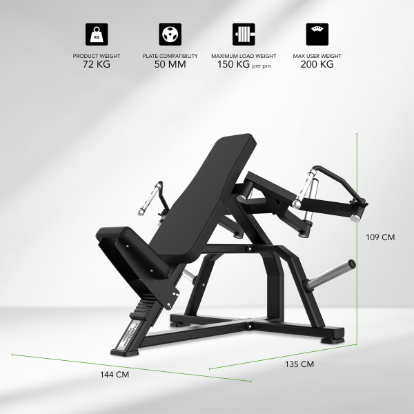 Tunturi Platinum Pec Fly Machine - Dimensions