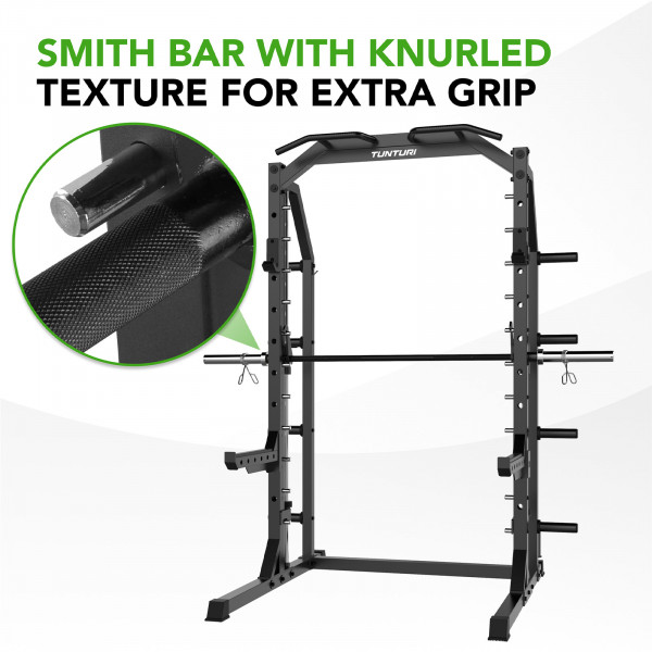 Product image of the Tunturi SM70 Smith Machine knurling on the Smith bar