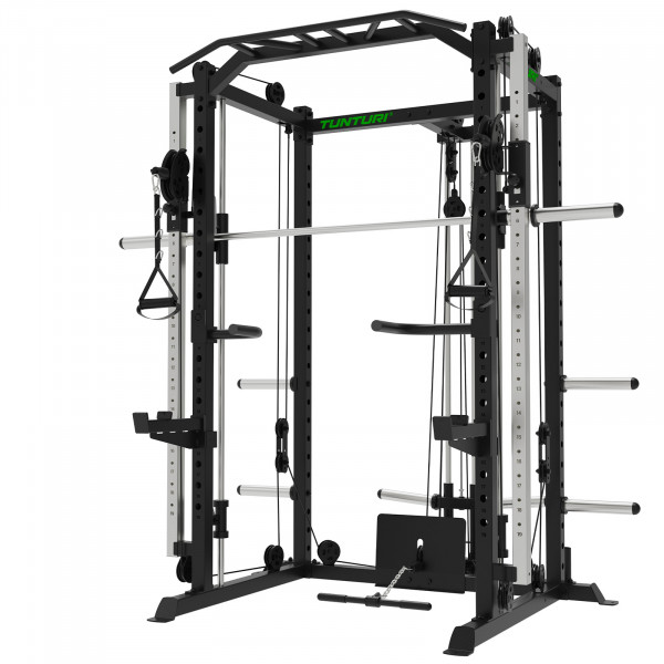 A white background product image of the Tunturi SM90 Smith Machine showcasing the full machine.