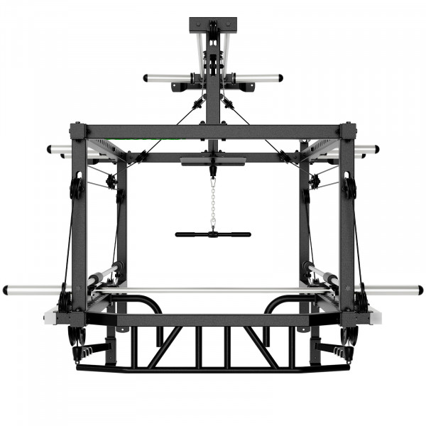 A white background product image of the Tunturi SM90 Smith Machine, showcasing a bird's-eye view of the machine.