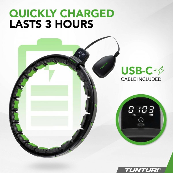 Tunturi Adjustable Hula Hoop - Smart - Battery