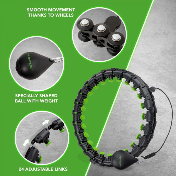 Tunturi Adjustable Hula Hoop Standard Size - Details