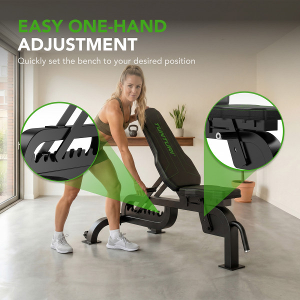 Tunturi UB90 Weight Bench - Infographic - Adjustments