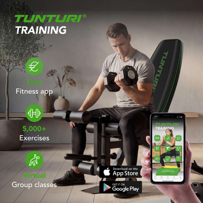 An infographic for the Tunturi App