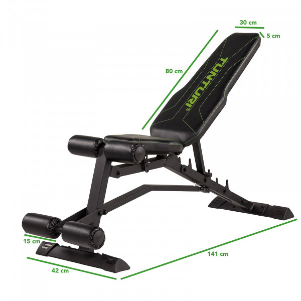 Dimensions of the Tunturi UB80 Weight Bench