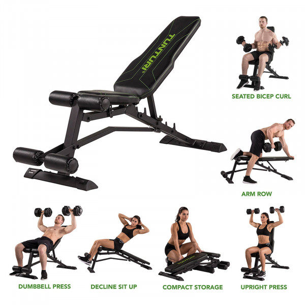 Tunturi UB80 Weight Bench with workout examples