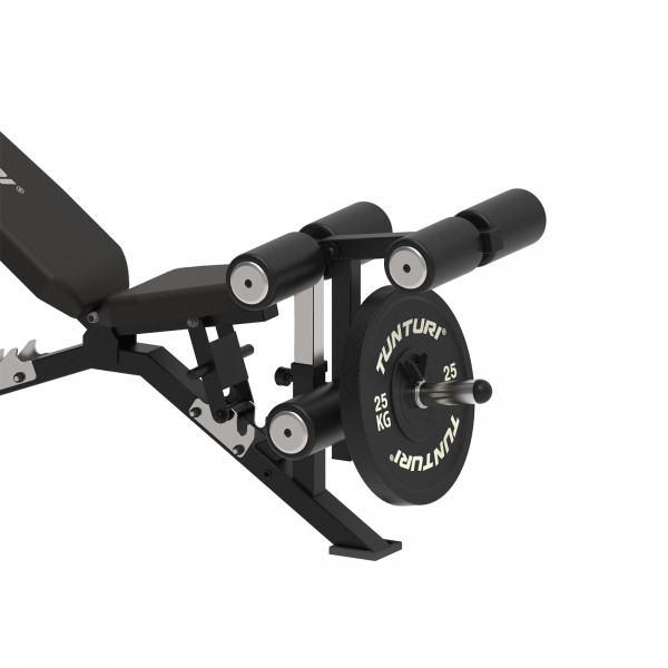 Close-up image of the Tunturi Platinum Adjustable Bench leg developer