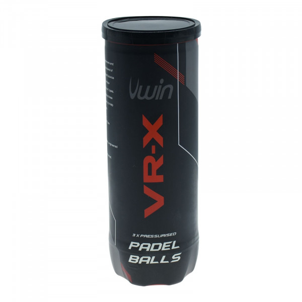 Front view of the Uwin VR-X Padel Balls tube of 3