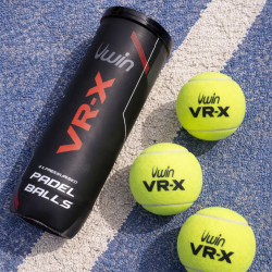 Top view of the Uwin VR-X Padel Balls with tube of 3