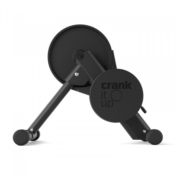 Left-side view of the Wahoo KICKR CORE Smart Bike Trainer with "crank it up" logo.