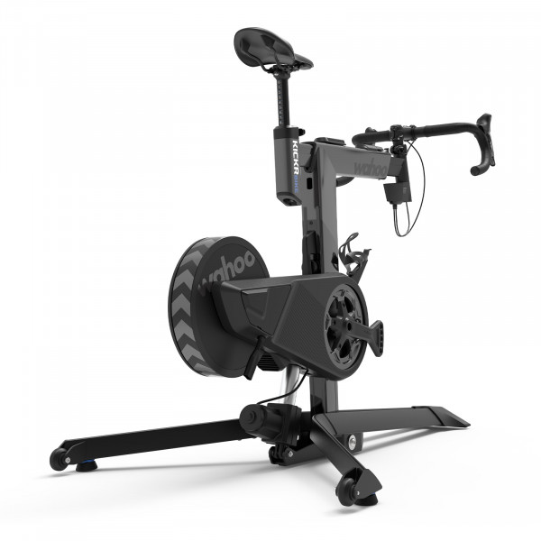 Angled rear view of the Wahoo KICKR BIKE PRO