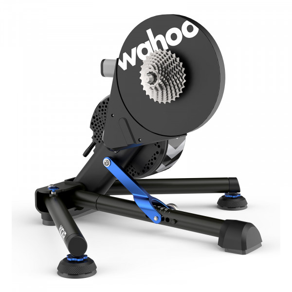 Angled view of the Wahoo KICKR V6 Smart Trainer with 11-Speed Cassette