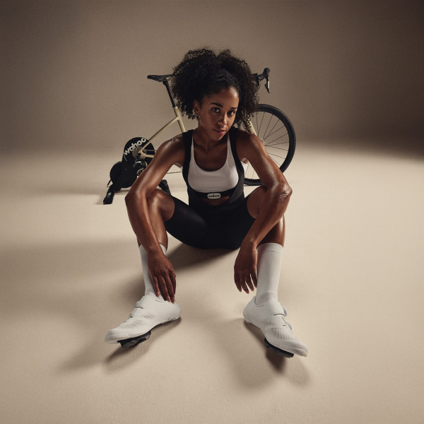 Person resting after a ride with the Wahoo KICKR CORE 2 trainer