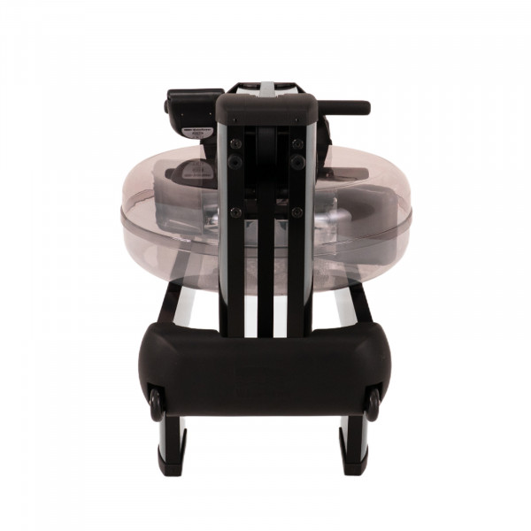Front tank view of the WaterRower M1 HiRise Rowing Machine in black