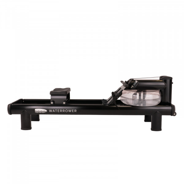 Side view of the WaterRower M1 HiRise Rowing Machine in black