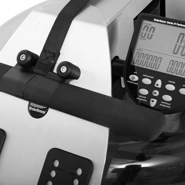 Handlebar and monitor on the WaterRower S1 LoRise Rowing Machine