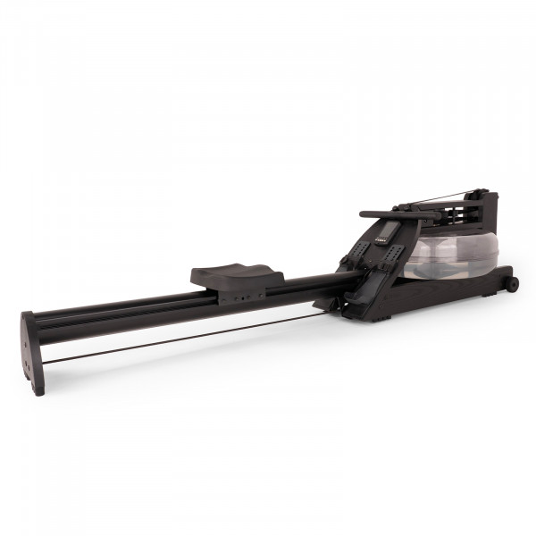 Front right angled view of the WaterRower Hybrid Rowing Machine in Shadow