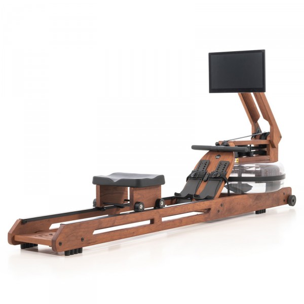 Immerse yourself in real-rowing workouts with the WaterRower Ergatta's patented.