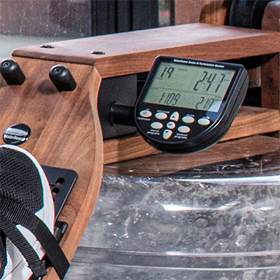 Close-up of the S4 Performance Monitor on the WaterRower Original Series