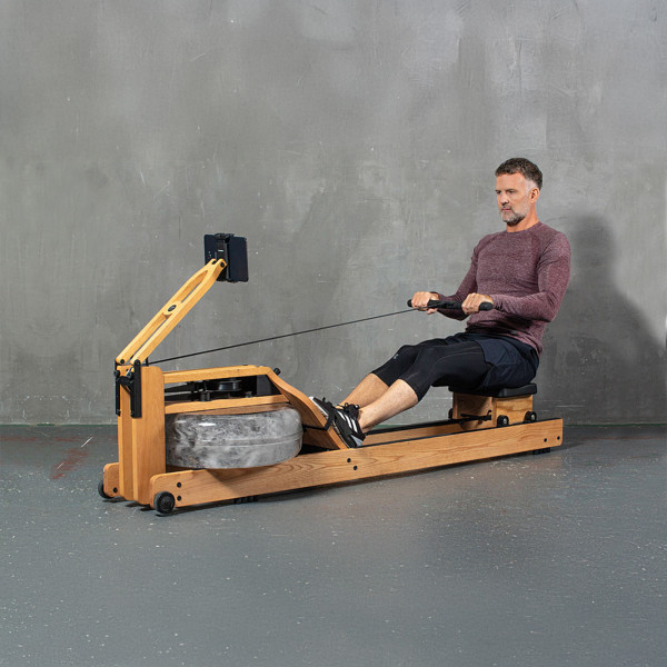 Model using the WaterRower Performance Rowing Machine