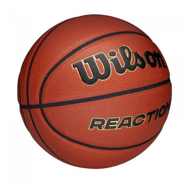 Wilson Reaction Pro basketball V2 angled view