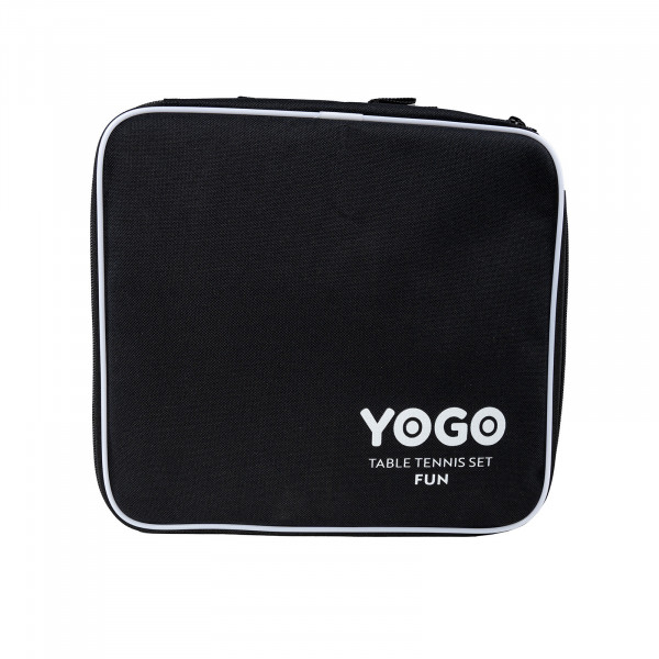Top view of the bag from the Yogo Fun Table Tennis Bat Set.
