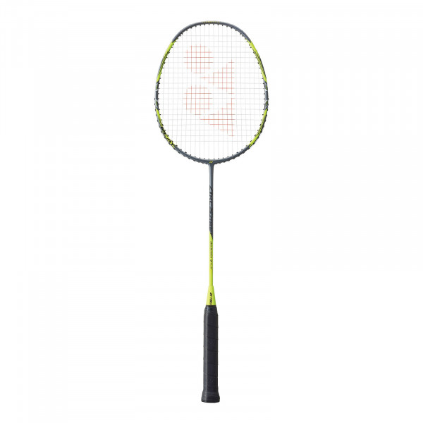 Yonex Arcsaber 7 Play badminton racket, grey and yellow, front view