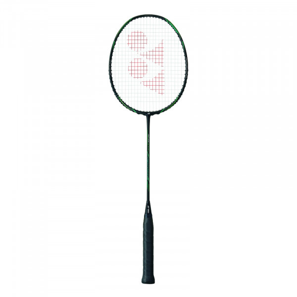 Yonex Astrox Nextage badminton racket, black and green, front view