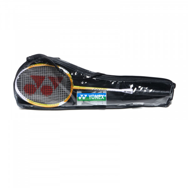 Yonex 2-player badminton set, rackets in carry case, front view